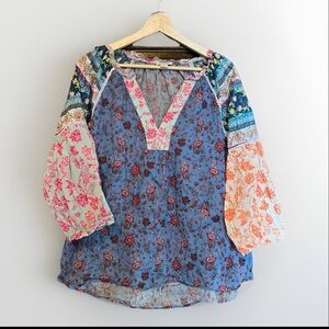 Sundance Catalog Boho Floral Artisan Tunic Size Small(4/6)